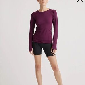 Quince Seamless Ruched Long Sleeve Top